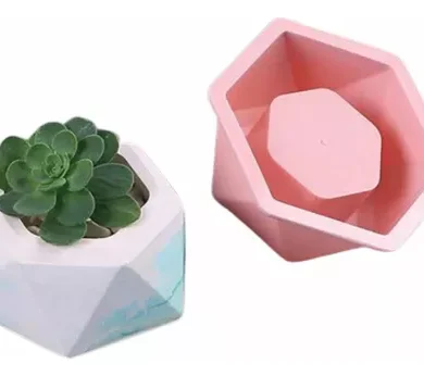 MOLDE SILICONA MACETA/PORTA VELA P-UNITARIO