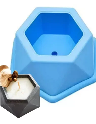 MOLDE SILICONA MACETA/PORTA VELA G-UNITARIO