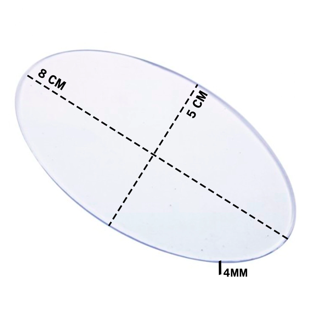 BASE ACRILICA OVAL 08X05CM-6 UNIDADES